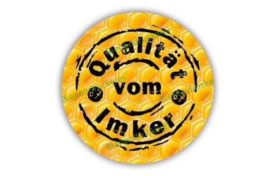Deckeletikett 0926 "Qualität vom Imker Wabe" 