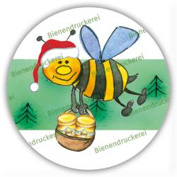 Deckeletikett 0960 "Weihnachtsbiene" 