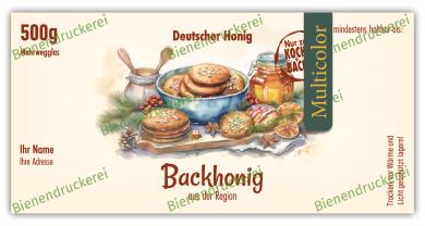 Honigglas Etikett Motiv 338 - Multicolor 