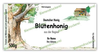 Honigglas Etikett Motiv 023 
