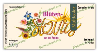 Honigglas Etikett Motiv 037 - Multicolor 