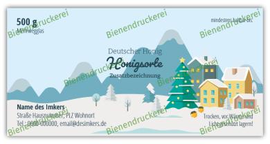 Honigglas Etikett Motiv 210 500g klassisch Nassleim