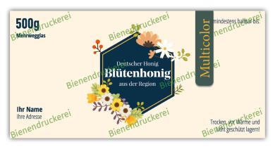Honigglas Etikett Motiv 211 - Multicolor 