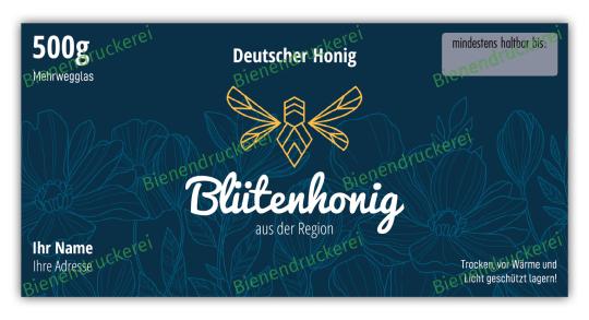 Honigglas Etikett Motiv 213 