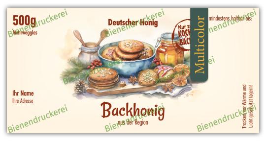 Honigglas Etikett Motiv 338 - Multicolor 
