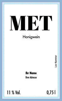 Eigenentwurf Flaschenetikett 