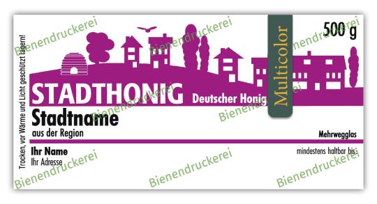 Honigglas Etikett Motiv 010 - Multicolor 
