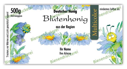 Honigglas Etikett Motiv 022 - Multicolor 