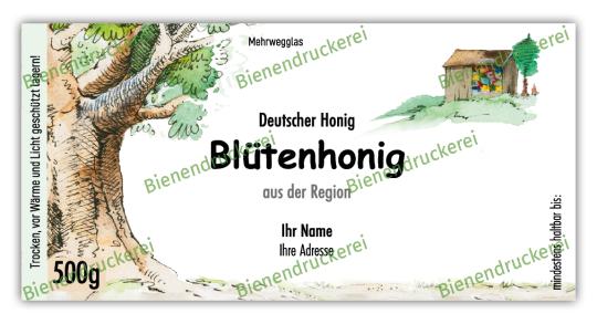 Honigglas Etikett Motiv 023 