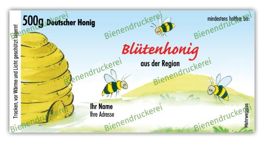 Honigglas Etikett Motiv 025 
