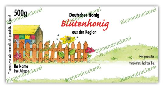Honigglas Etikett Motiv 028 