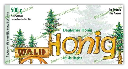 Honigglas Etikett Motiv 034 