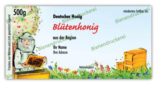 Honigglas Etikett Motiv 065 