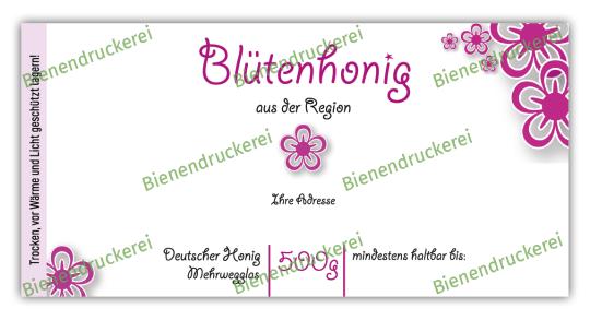 Honigglas Etikett Motiv 073 