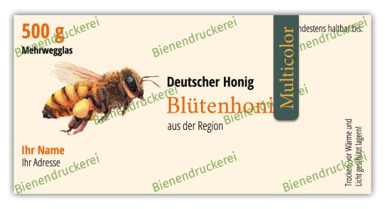 Honigglas Etikett Motiv 380 - Multicolor 