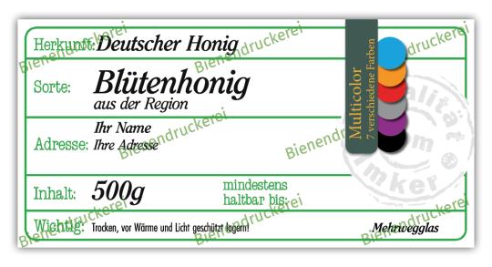 Honigglas Etikett Motiv 207 