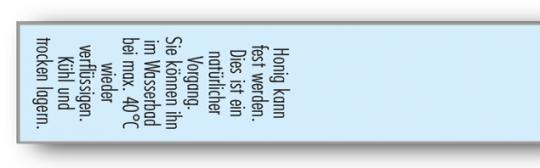 Gewährverschluss 055 blau + Honig kann fest werden. 