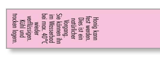 Gewährverschluss 151 lila + Honig kann fest werden. 